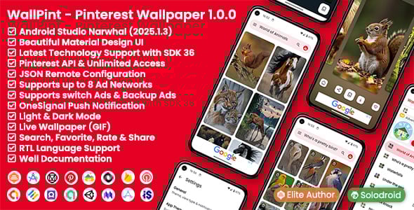 inline WallPint – Pinterest Wallpaper App - Pinterest API - Image 1