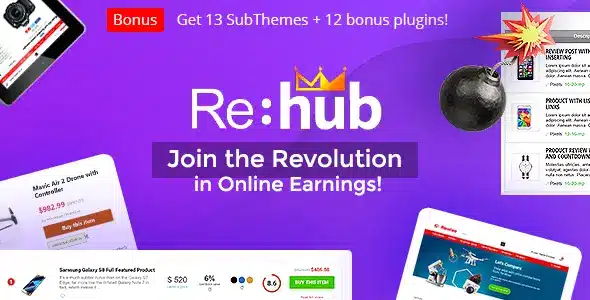 REHub - Price Comparison, Multi Vendor Marketplace Wordpress Theme Cover REHub Price Comparison, Multi Vendor Marketplace Wordpress Theme Cover