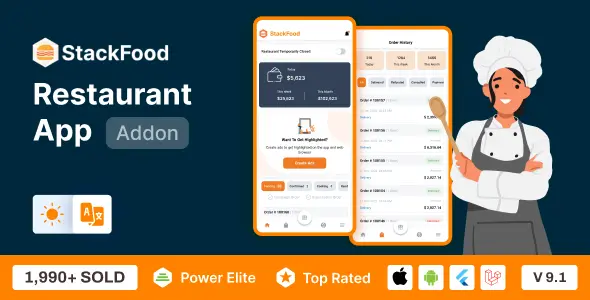 StackFood Multi Restaurant - Food Ordering Restaurant App Cover StackFood Multi Restaurant Food Ordering Restaurant App Cover
