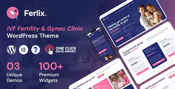 Ferlix – IVF, Pregnancy & Maternity Healthcare WordPress Theme Cover Ferlix – IVF, Pregnancy & Maternity Healthcare WordPress Theme Cover