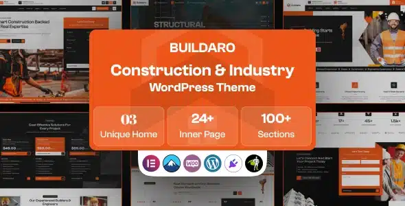 Buildaro - Construction & Industry WordPress Theme Cover Buildaro Construction & Industry WordPress Theme Cover